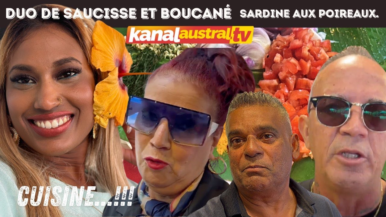 CUISINE - Duo de saucisses et de Boucané Réunionnais avec Sardines en boite aux Poireaux