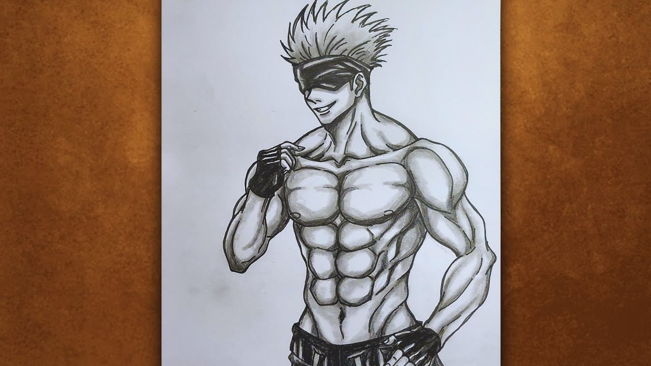 How to draw Gojo Six Pack | Jujutsu Kaisen | Anime drawing step by step