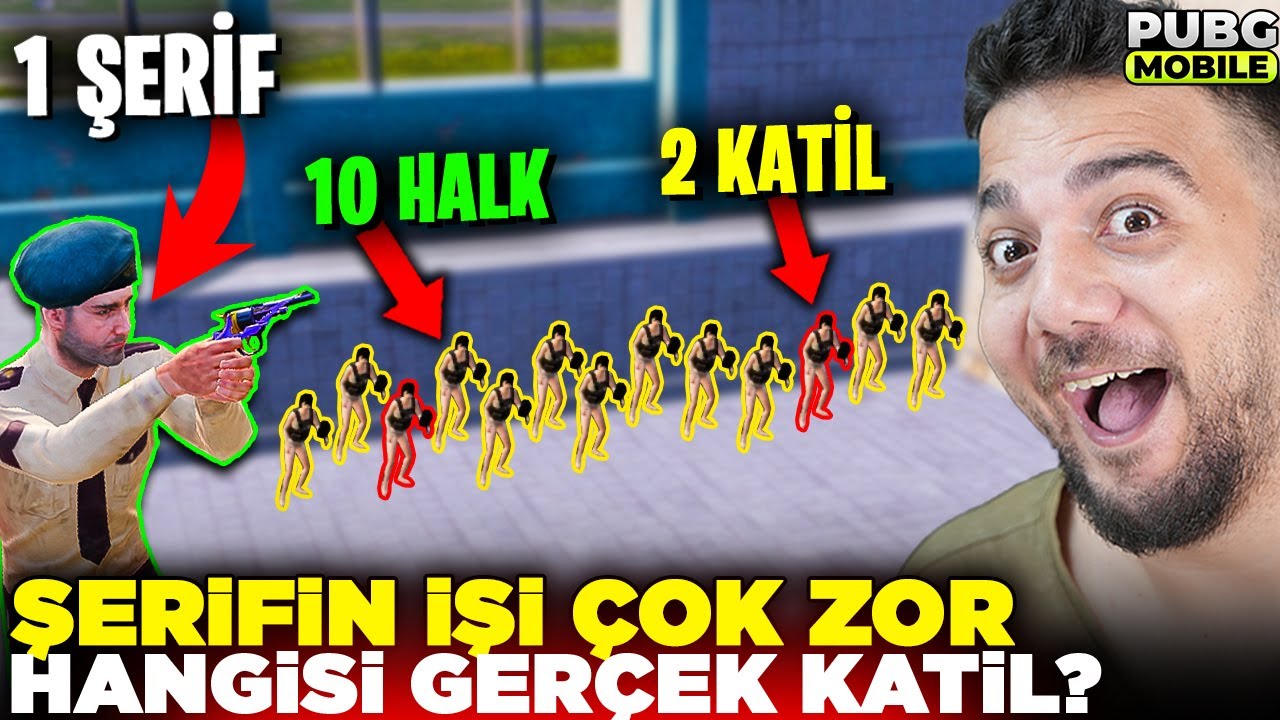 (B&Ouml;YLE Bİ ŞEY G&Ouml;RMEDİM&nbsp;:D) 10 HALK 2 KATİL! ŞERİF MASUMLARI KORUYABİLECEK Mİ? PUBG Mobile&nbsp;KATİL&nbsp;KİM