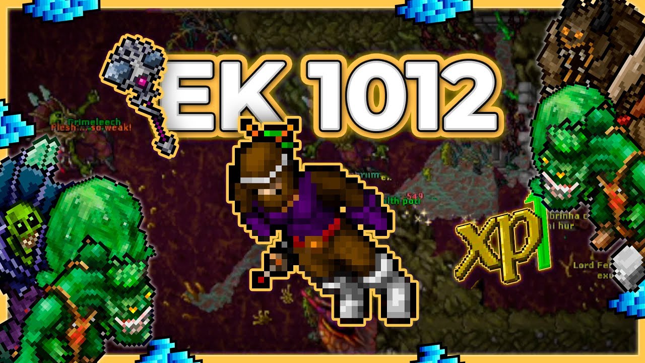 EK 1012 Hunt Solo Grounds of Plague 6.6kk/h Raw + 2.1kk Profit - Tibia Hunt [13.40] #tibia #tibiahun