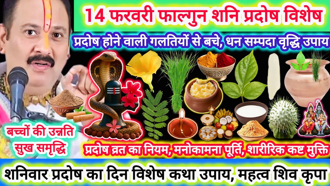 14 फरवरी फाल्गुन शनि प्रदोष | प्रदोष विशेष कथा उपाय,महत्व | शरीरिक कष्ट,रोग,दोष मुक्ति, धन सम्पदा#om