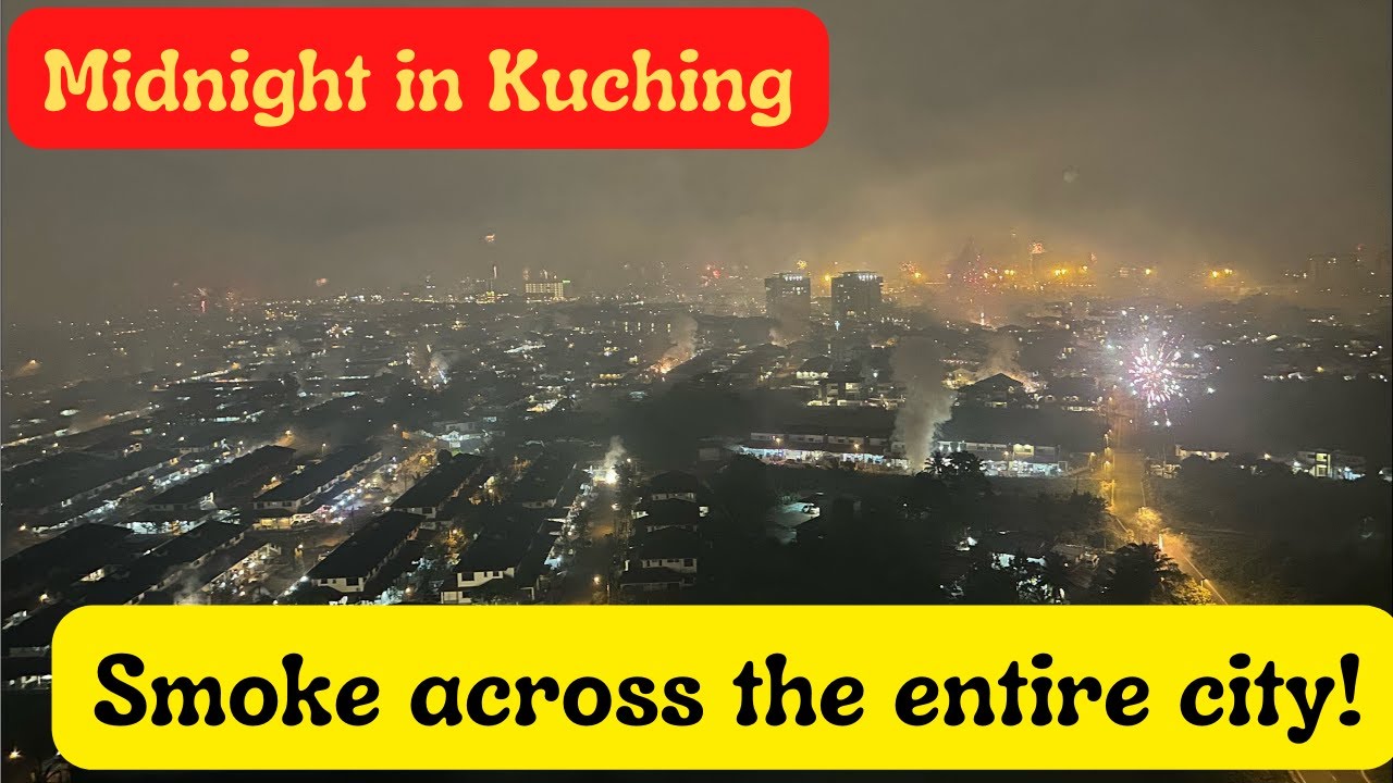 (Unedited long ) Chinese New Year Spectacular fireworks in Kuching Malaysia