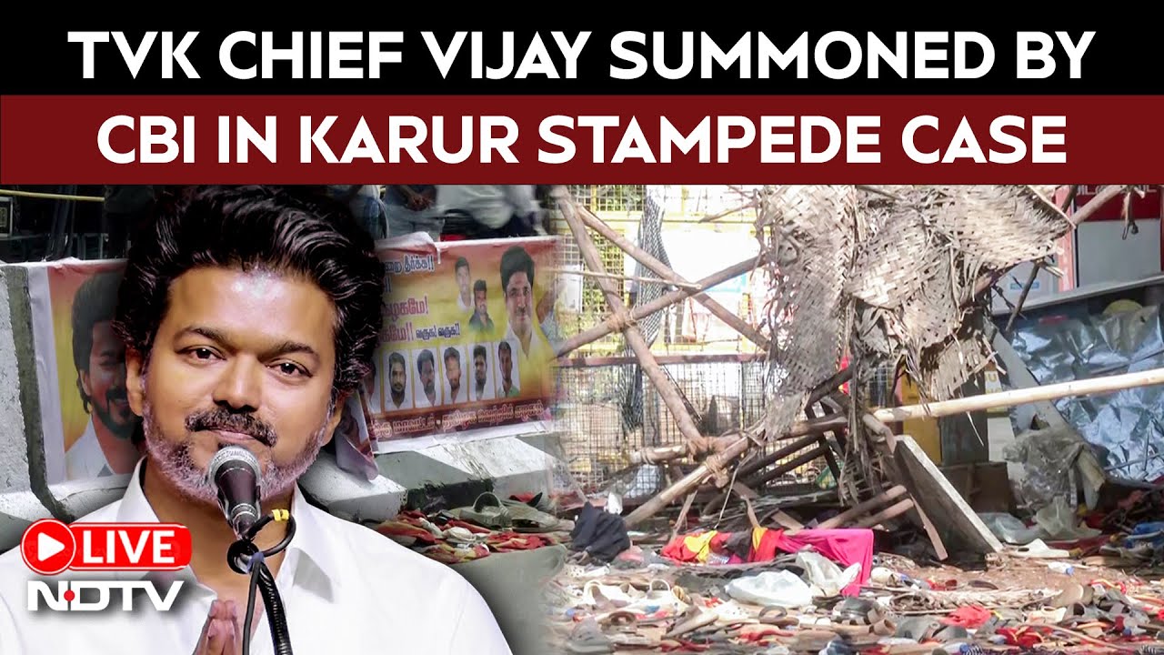 Actor Vijay News LIVE | Vijay Summoned By CBI For Questioning In Karur Stampede Case On Monday