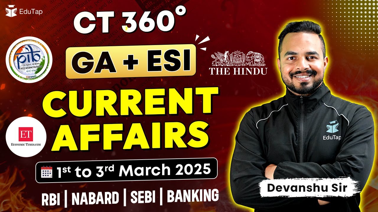 Banking Current Affairs 2025 | General Awareness Preparation 2025 | EduTap Current Affairs | CT 360