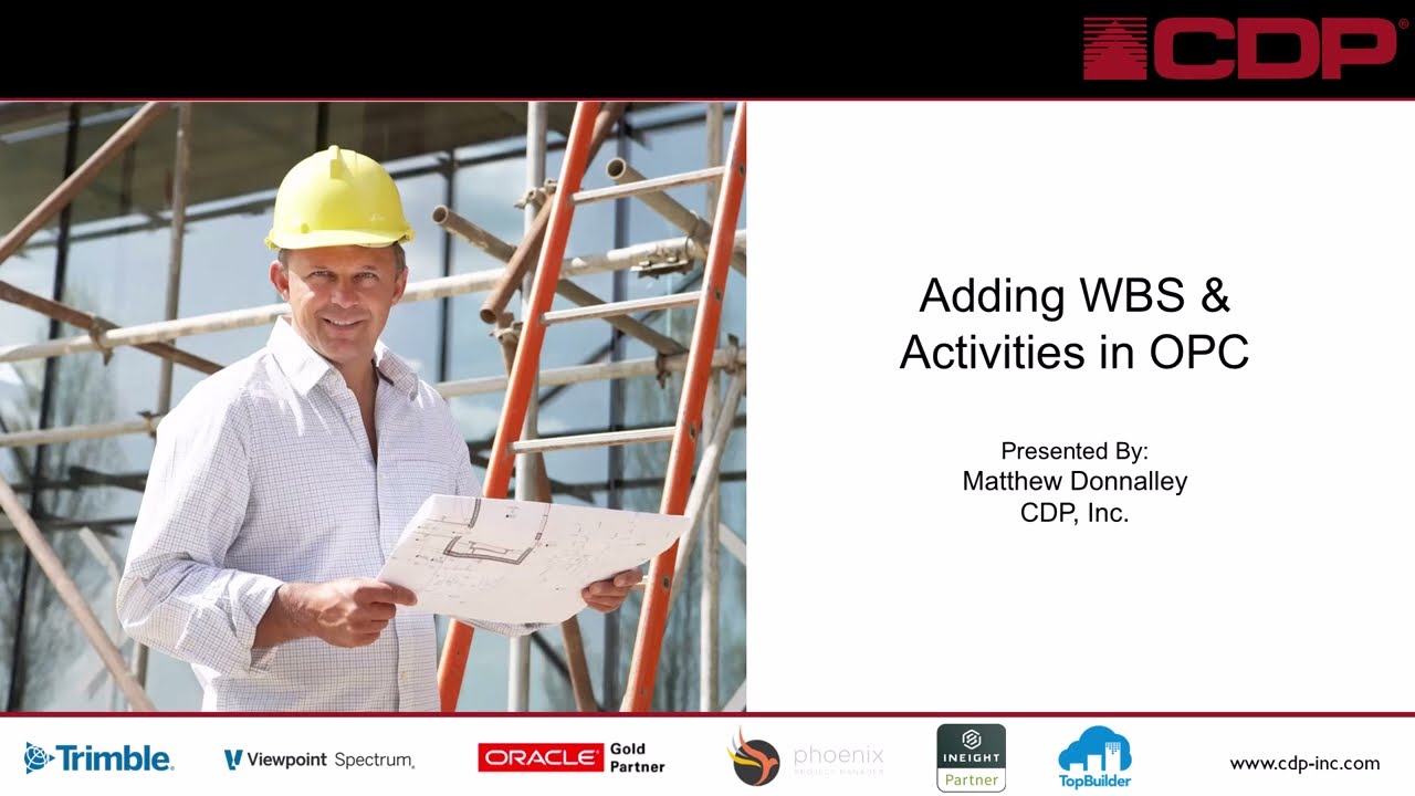 Oracle Primavera Cloud (OPC) Lesson 3 - Adding WBS and Activities