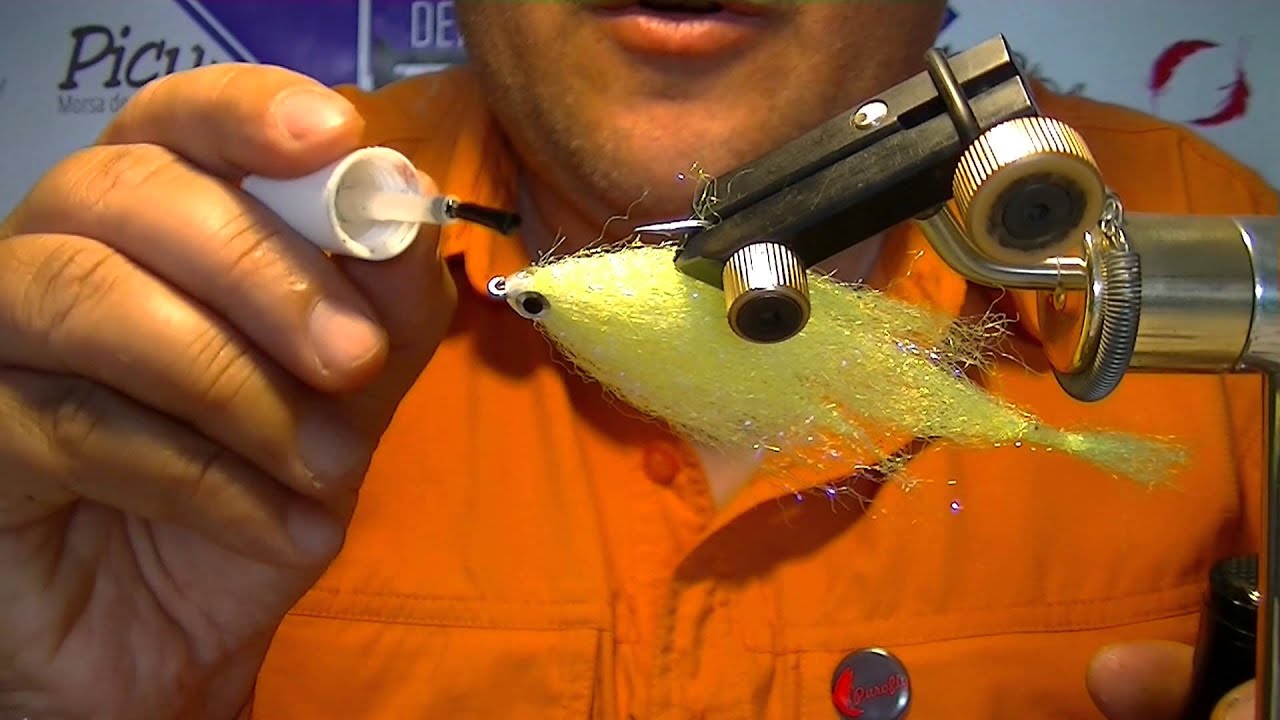 Atado de moscas para dorados, tarariras, pira pitas.(Fly tying) #1(mojarron fluo) El club del atado.