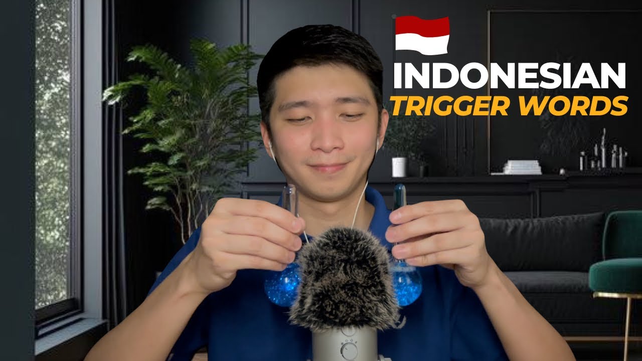 ASMR: INDONESIAN TRIGGER WORDS 🇮🇩 with Water Globes  sound