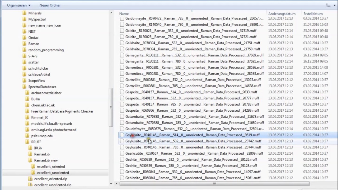 Spectragryph - creating databases part II: create & use search definitions