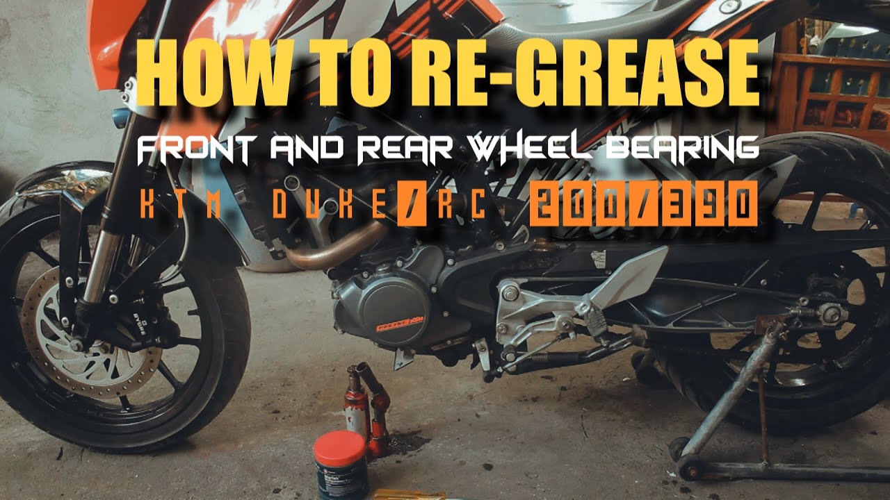 DIY - Re-greasing Front and Rear Wheel Bearing on KTM DUKE/RC 200/390