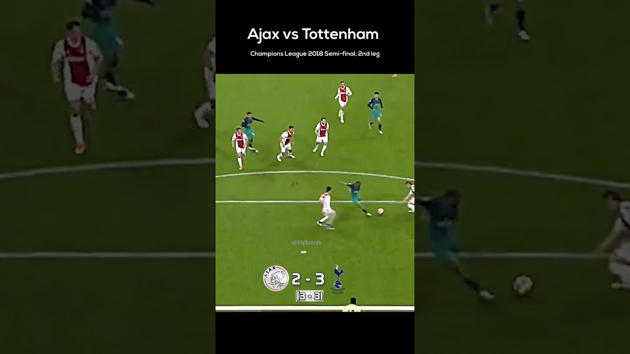 Ajax vs Tottenham 3 - 3  Champions League 2018 Semi-final, 2nd leg  #footballer #shorts #fypシ