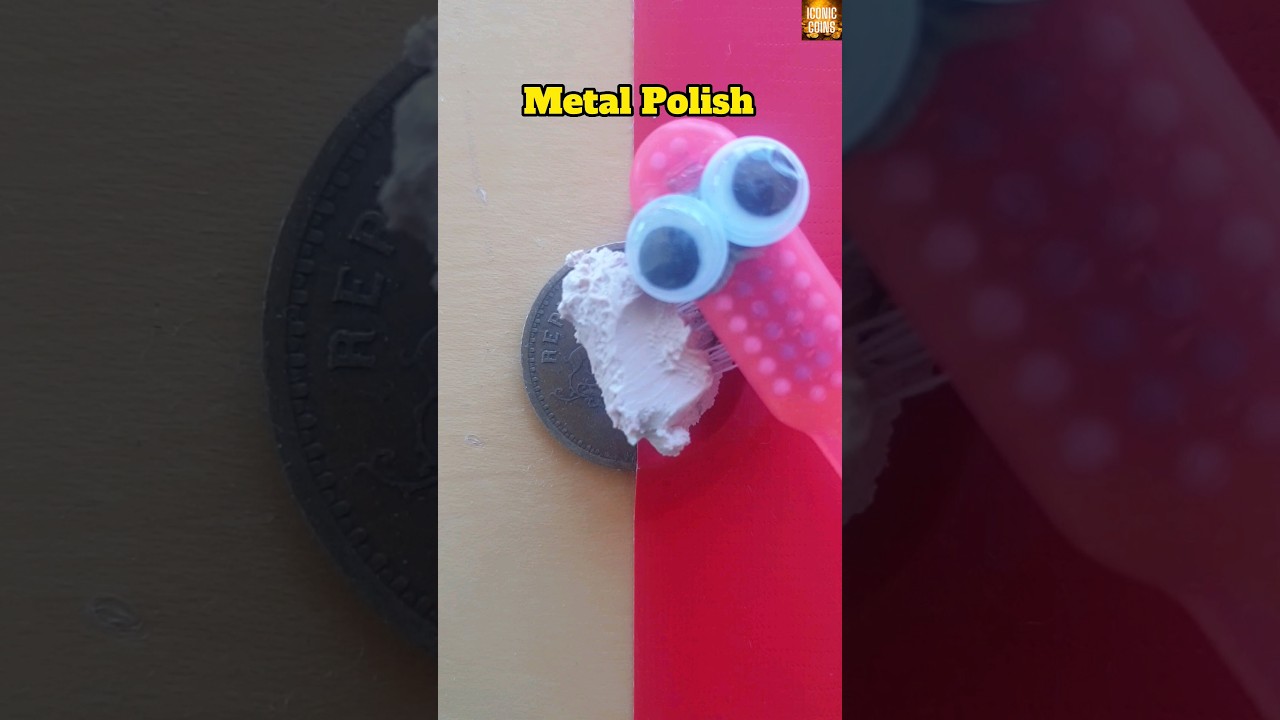 Cleaning a very dirty coin from Chile 🇨🇱 #shorts #cleaningdirtycoins #oddlysatisfying #asmr #chile