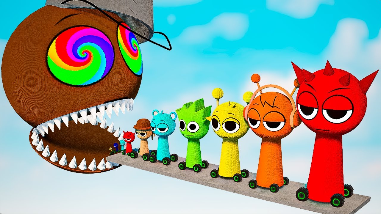 Big & Small INCREDIBOX Sprunki CARS VS Giant BRUD Sprunki With Rainbow EYES | TEARDOWN