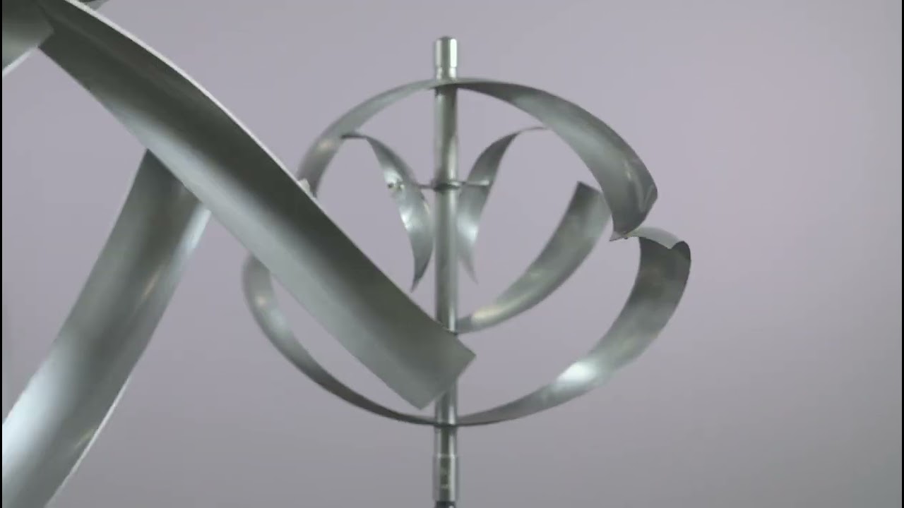 Whitaker Wind Sculpture Elements of the Universe Stainless Steel HiRes
