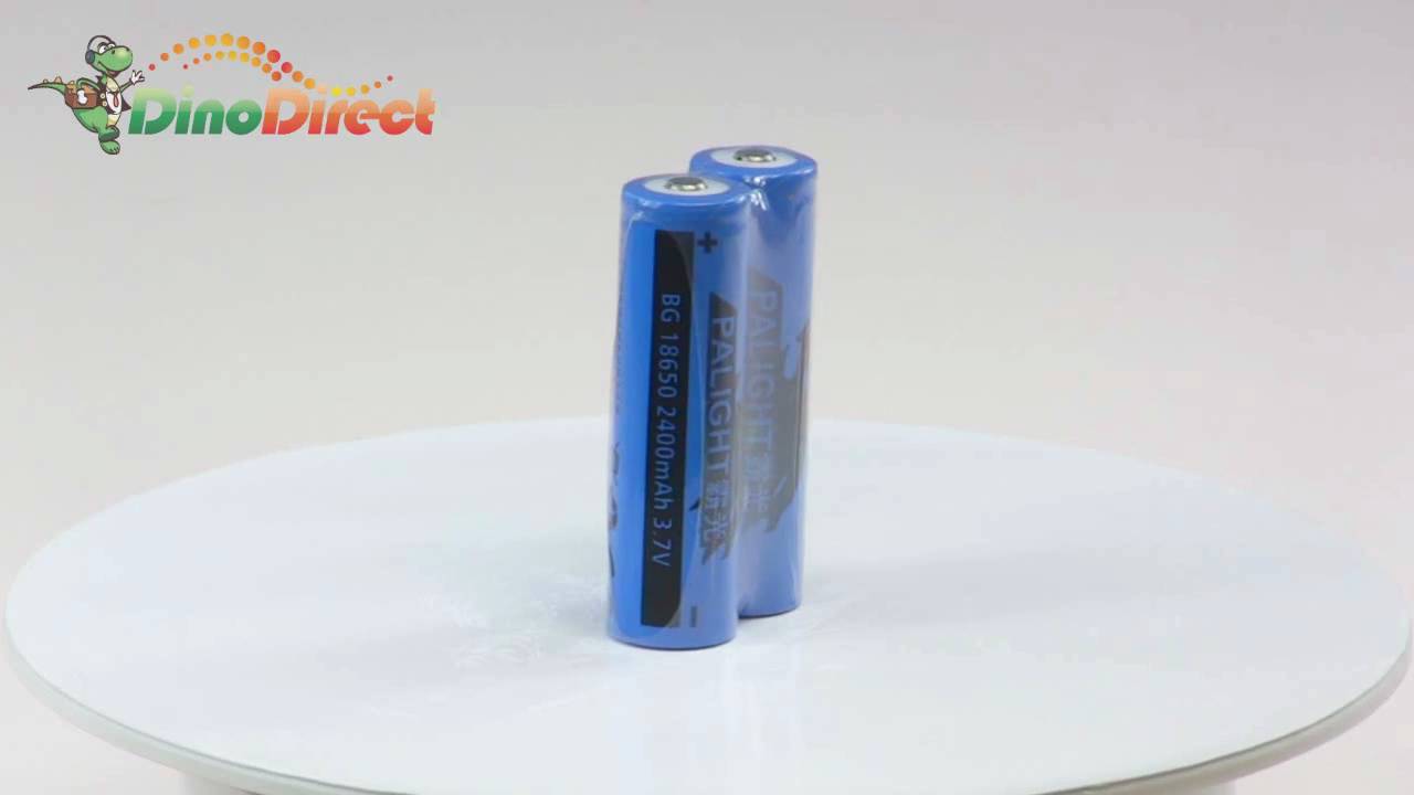 PALIGHT 3.7V 2400mAh 18650 Li-ion Batteries(2Pcs)  from Dinodirect.com
