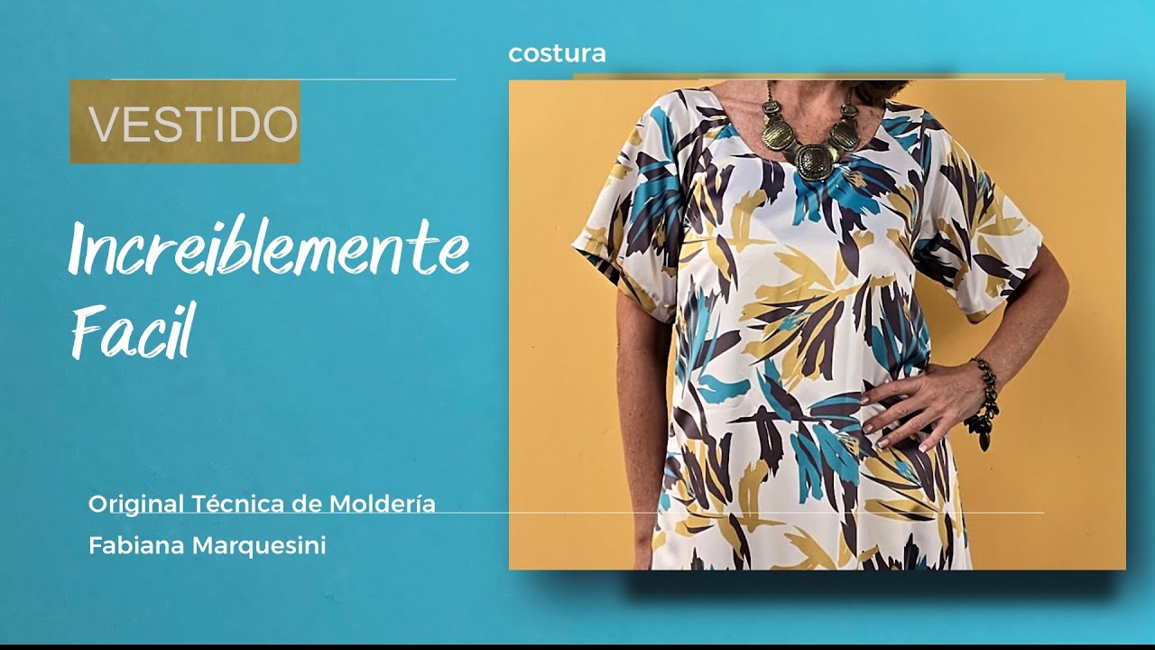 C&oacute;mo hacer un VESTIDO  con 1.10m de tela , incre&iacute;blemente F&aacute;cil- Fabiana Marquesini - 642