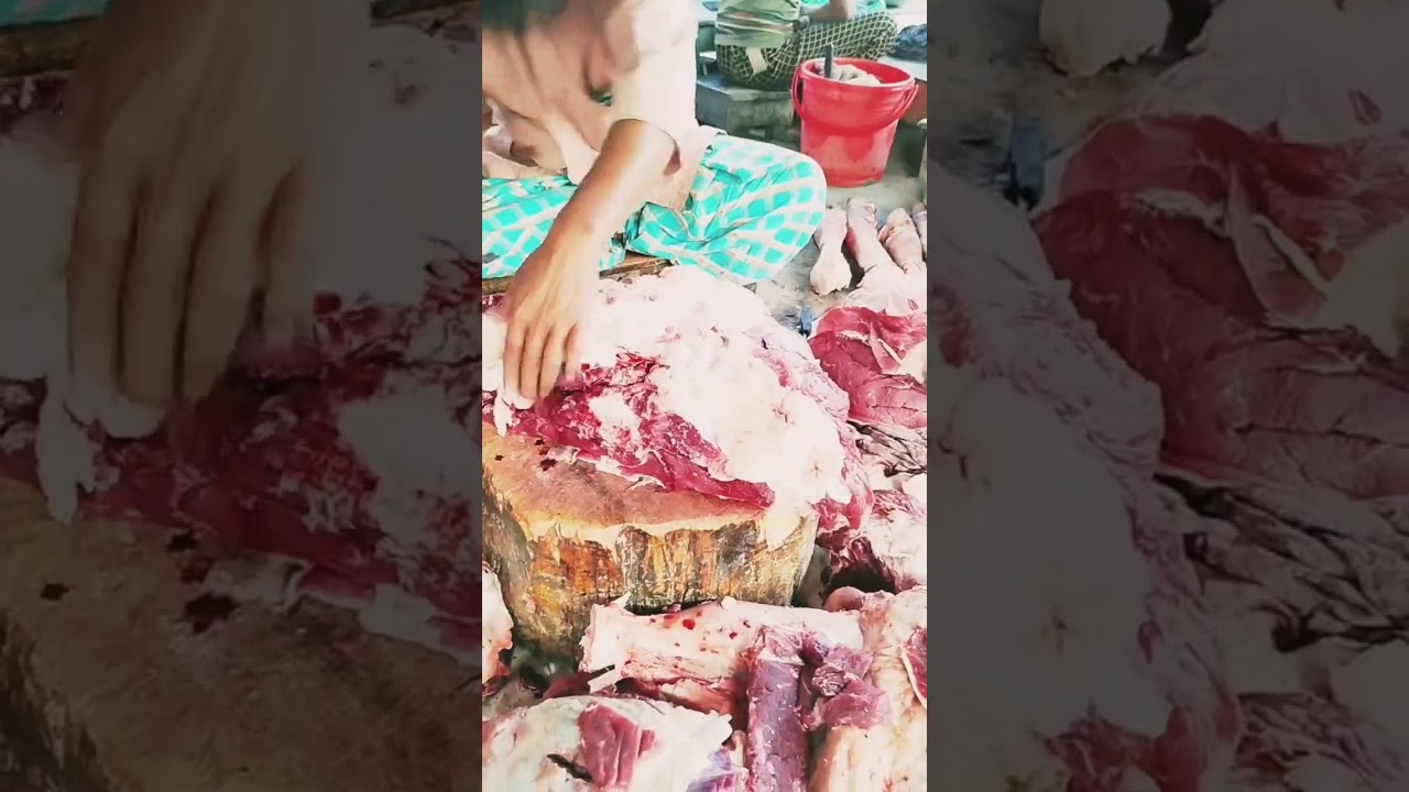Amazig Frash Ox and Big Knife are Exports Butcher 