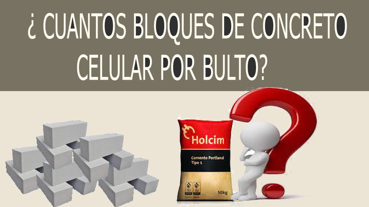 Concreto Celular. cuantos bloques por bulto de cemento / How many blocks per package of cement?