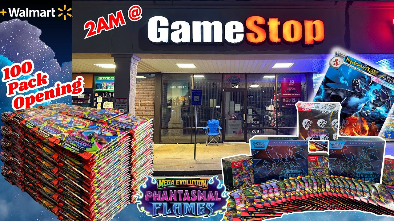 100 упаковок для розничной продажи | Выходим на охоту в GameStop в поисках призрачного пламени! +...