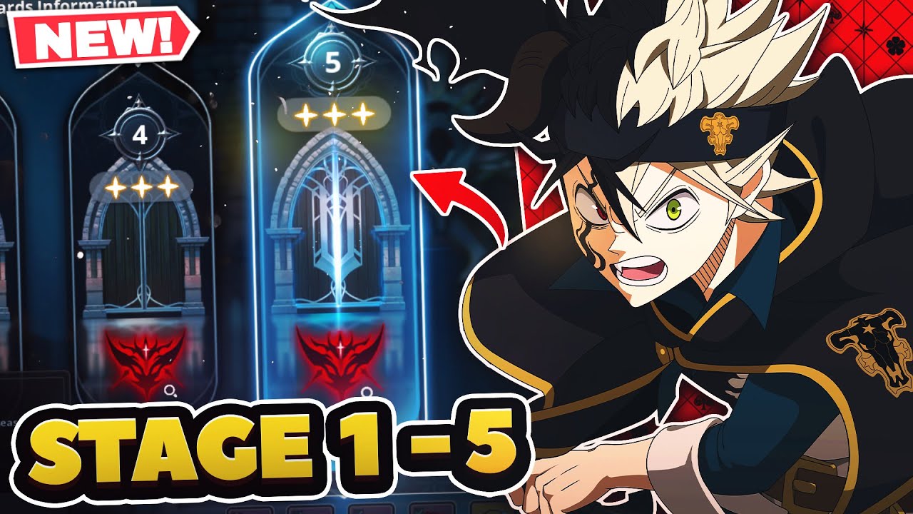 UPDATE GUIDE! HOW TO CLEAR HALL OF ILLUSIONS STAGE 1-5 | Black Clover Mobile