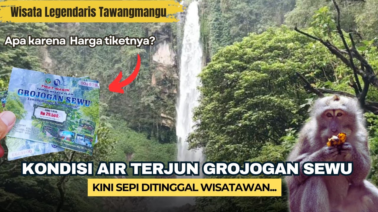 DULU SELALU RAMAI, KINI AIR TERJUN GROJOGAN SEWU TAWANGMANGU SEPI