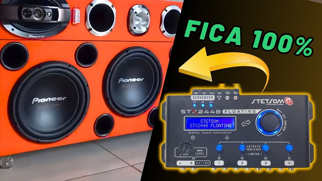 🔞Cortes de Frequência para subwoofer Pioneer -  Processador stetsom 2448 floating Passo a Passo