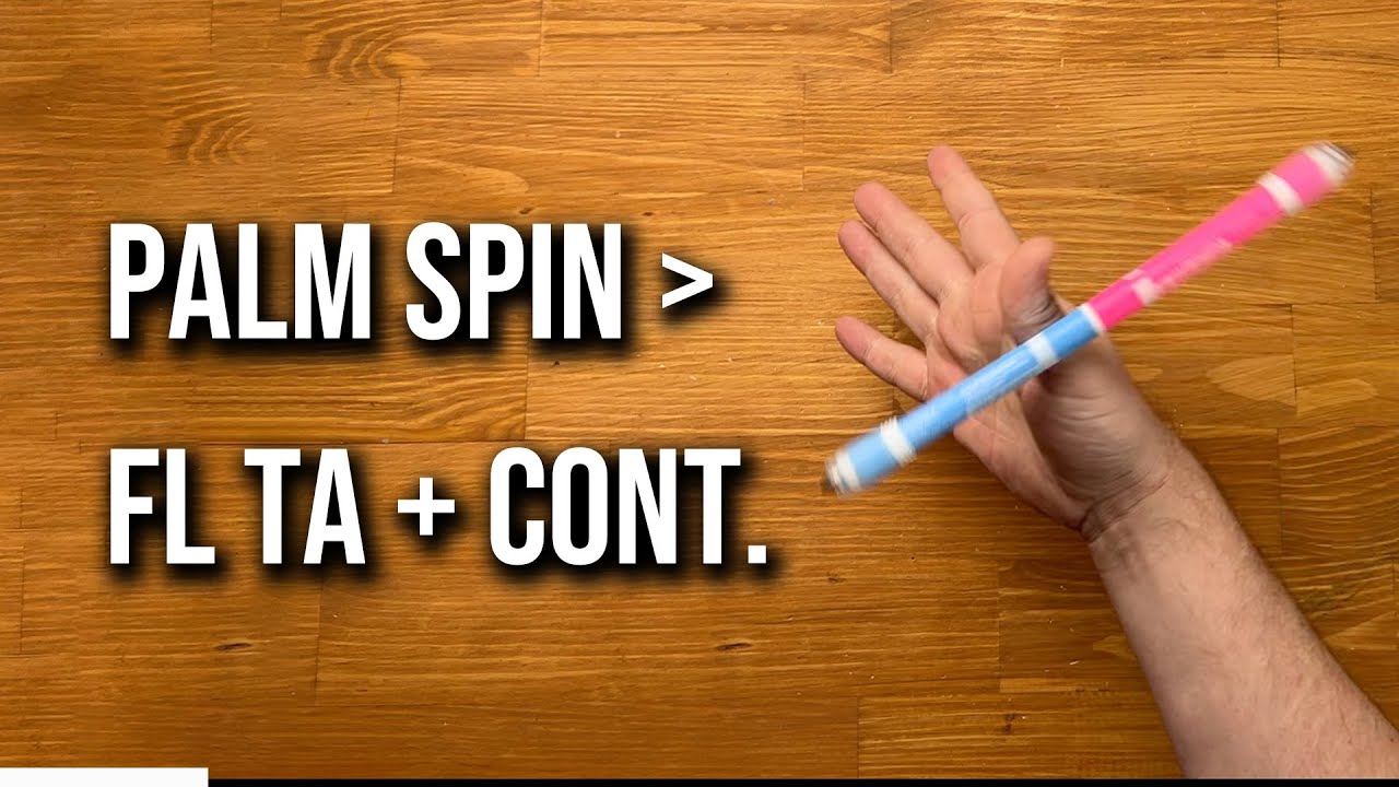 Palm Spin to FL TA + Continuous. Обучение Pen Spinning Трюку