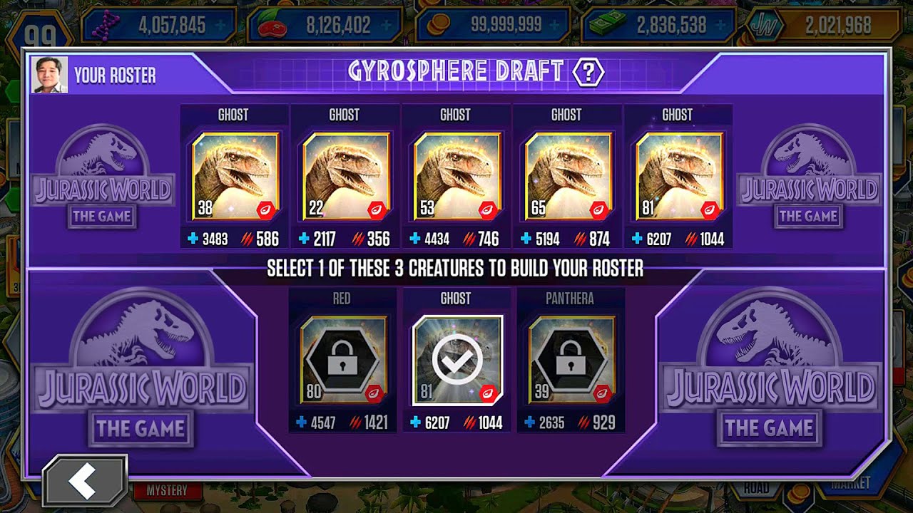 ATROCIRAPTOR TOUR ALL GHOST MANY LEVELS | JURASSIC WORLD THE GAME