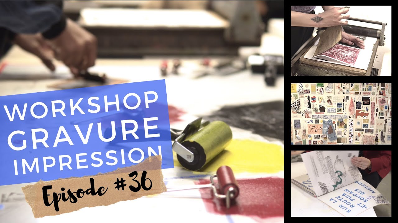 ETAPES GRAVURE et IMPRESSION : WORKSHOP de l'artiste Céline Thoué / DESIGN TEXTILE ENSBA de Lyon