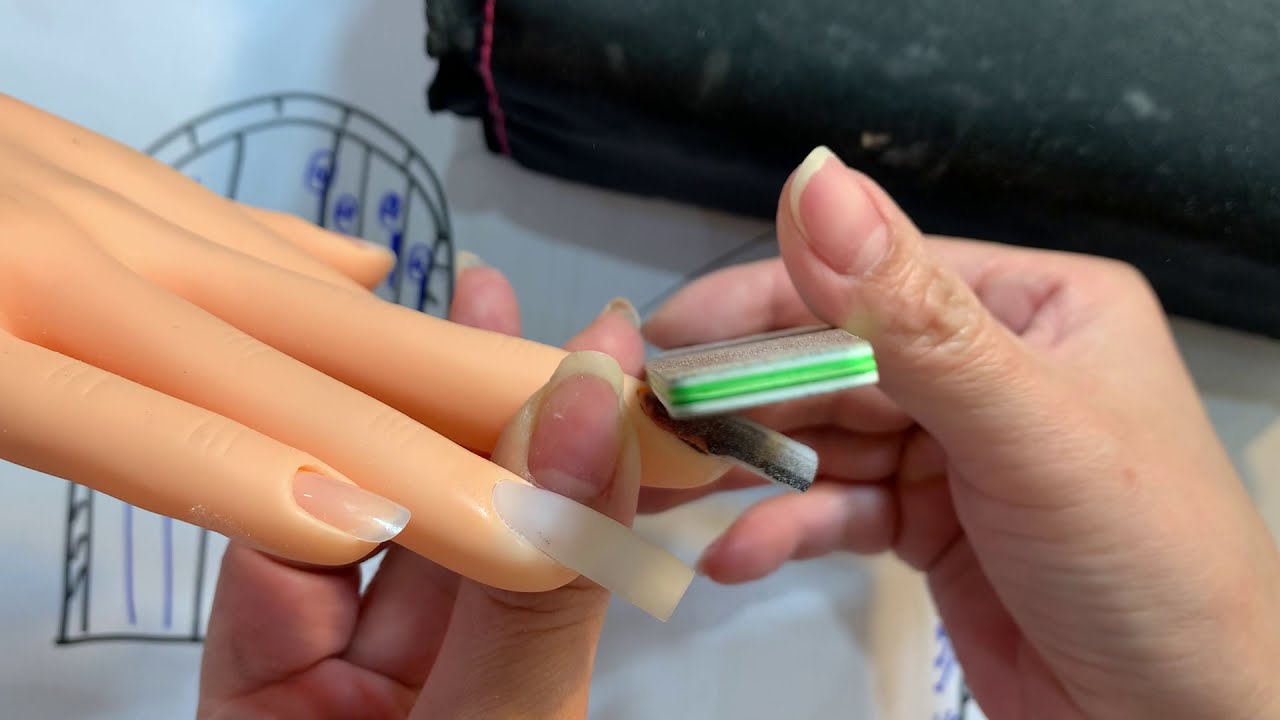 【ネイリスト検定1級 】#8    アクリルスカルプチュアレッスン     スカルプファイリング　初心者用