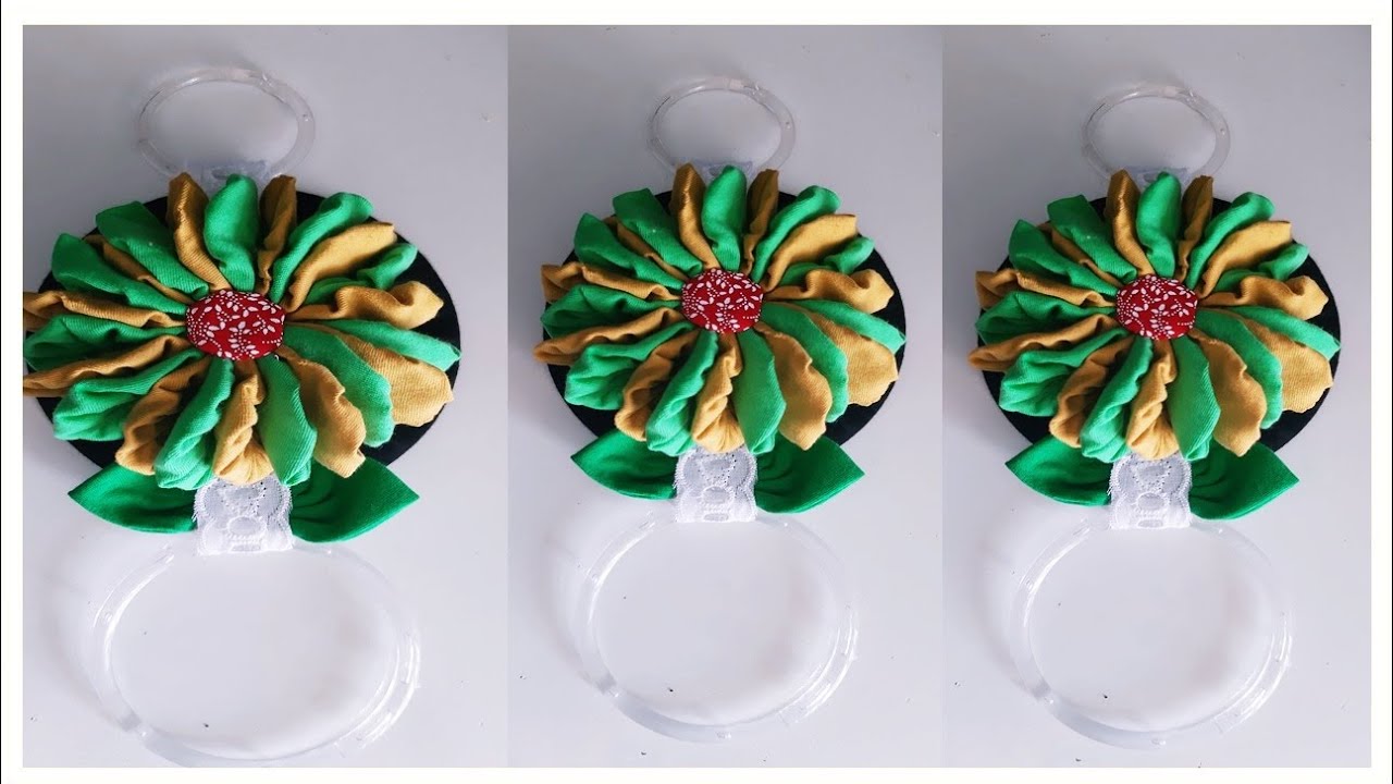 FLOR DE FUXICO DIFERENTE PORTA PANO DE PRATO