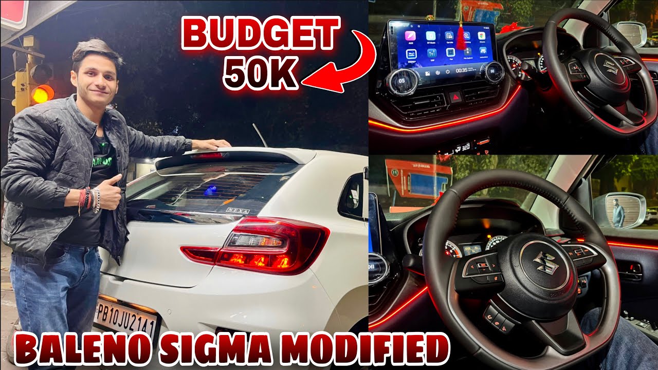Maruti Baleno Sigma Modified Under 50K 🔥 New Baleno 2025 ✅ Baleno Modified ✅ Baleno Modification ✅