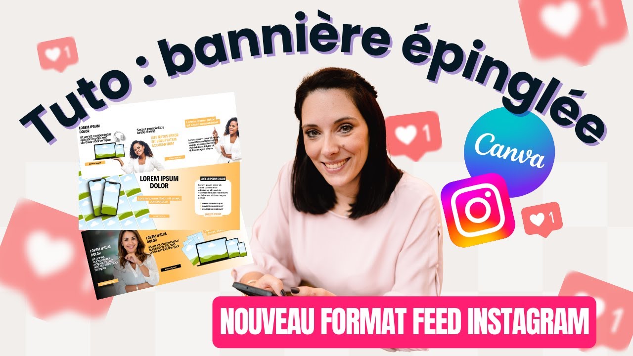 Nouveau format Instagram 2025 : Réussir sa bannière de posts épinglés 📍 seamless (Tuto Canva)