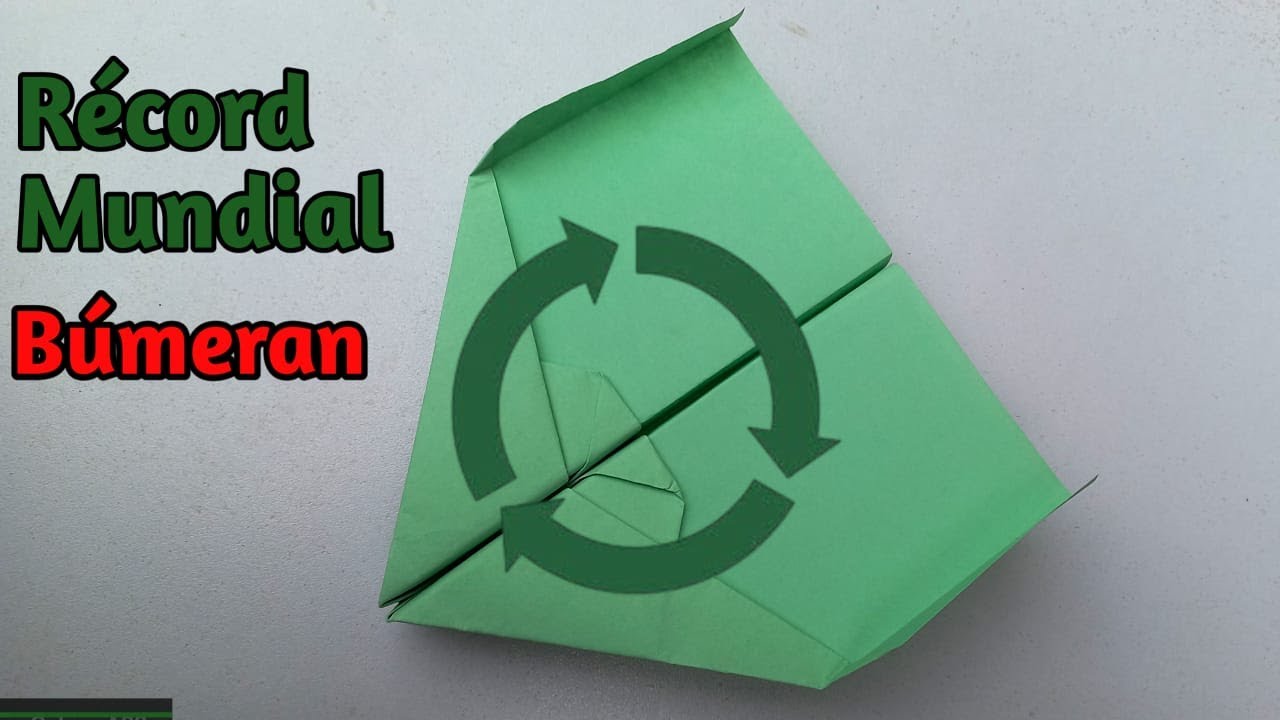 Avión de papel bumerán récord mundial | Cómo hacer un avión de papel fácil que rompe récords bumerán