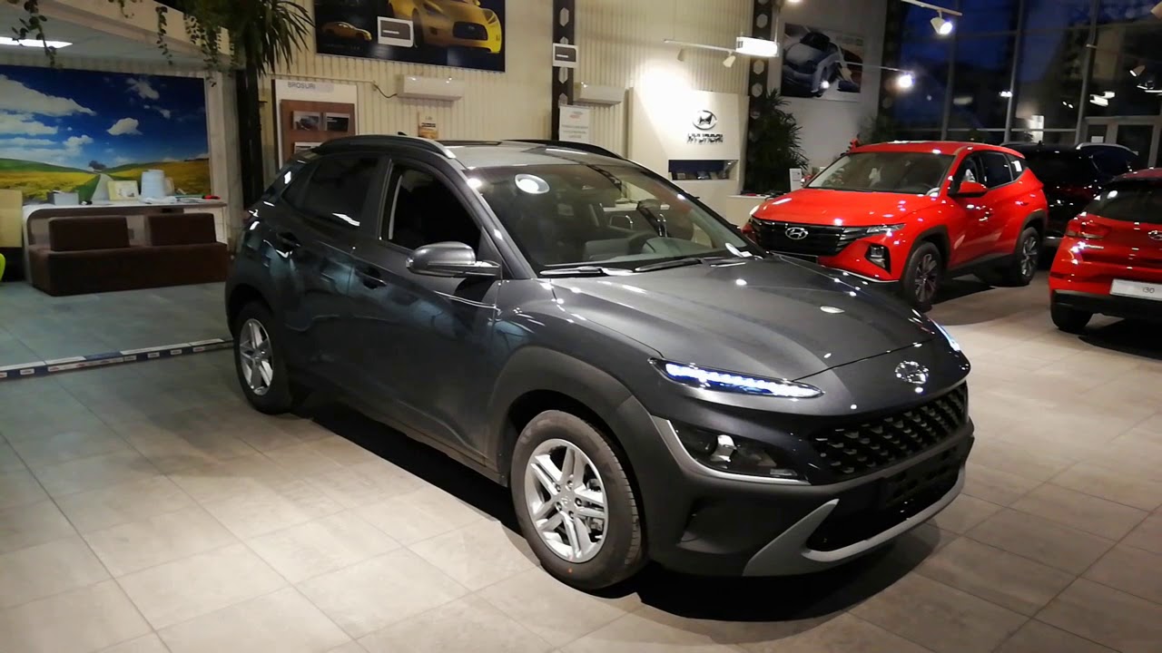 #13 Prezentare exterior Hyundai KONA 2021 highway Dark Knight Perl-Showroom virtual Hyundai Carbenta
