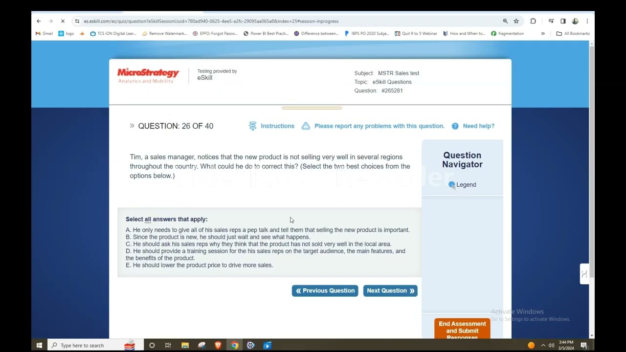 MicroStrategy Business Aptitude Test | Real Questions Solved (2025)