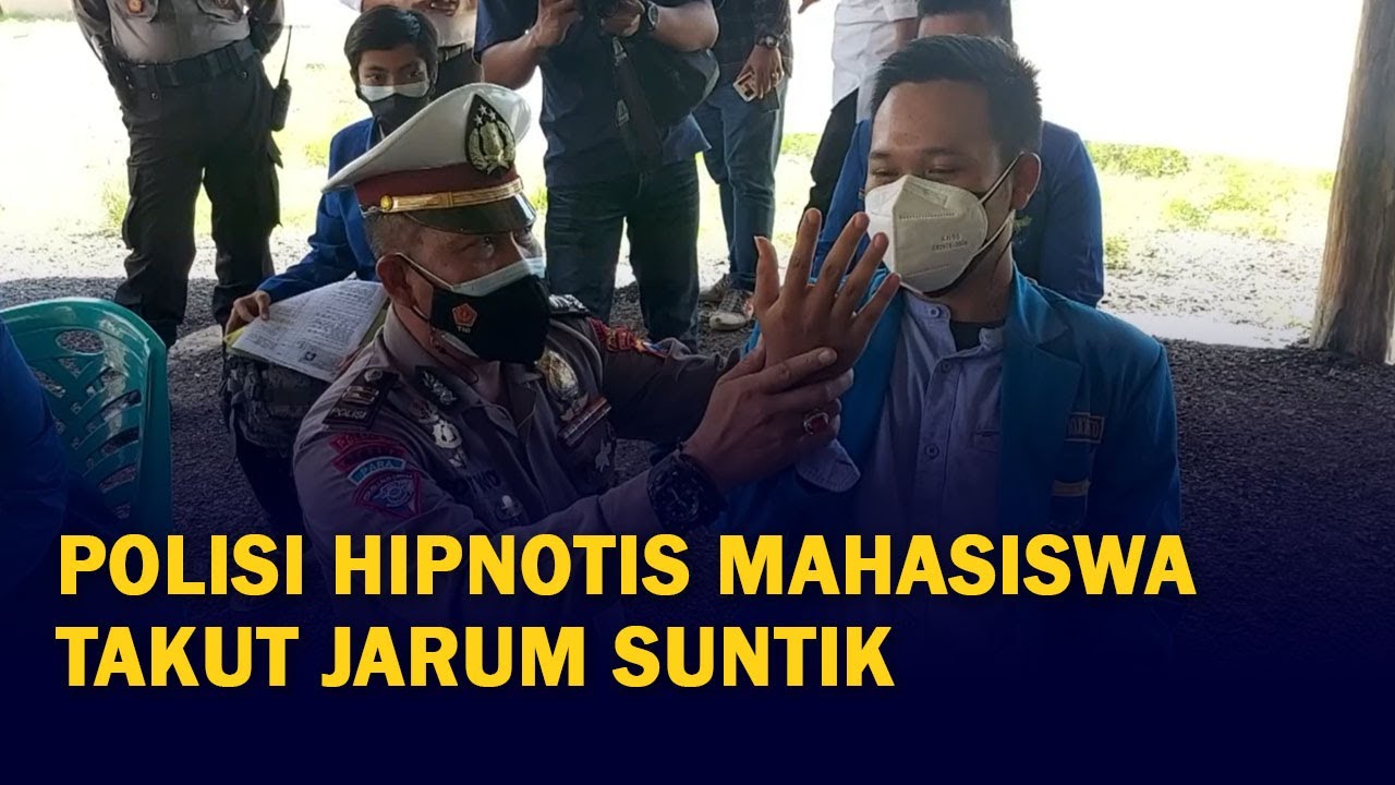Takut Jarum Suntik, Polisi Hipnotis Mahasiswa Saat Akan Divaksin