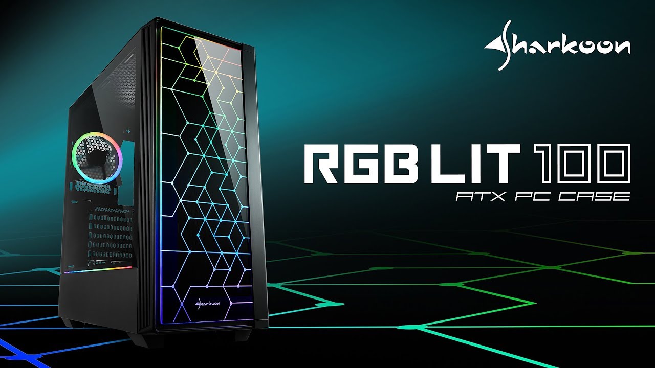 Sharkoon RGB LIT 100 ATX PC Case