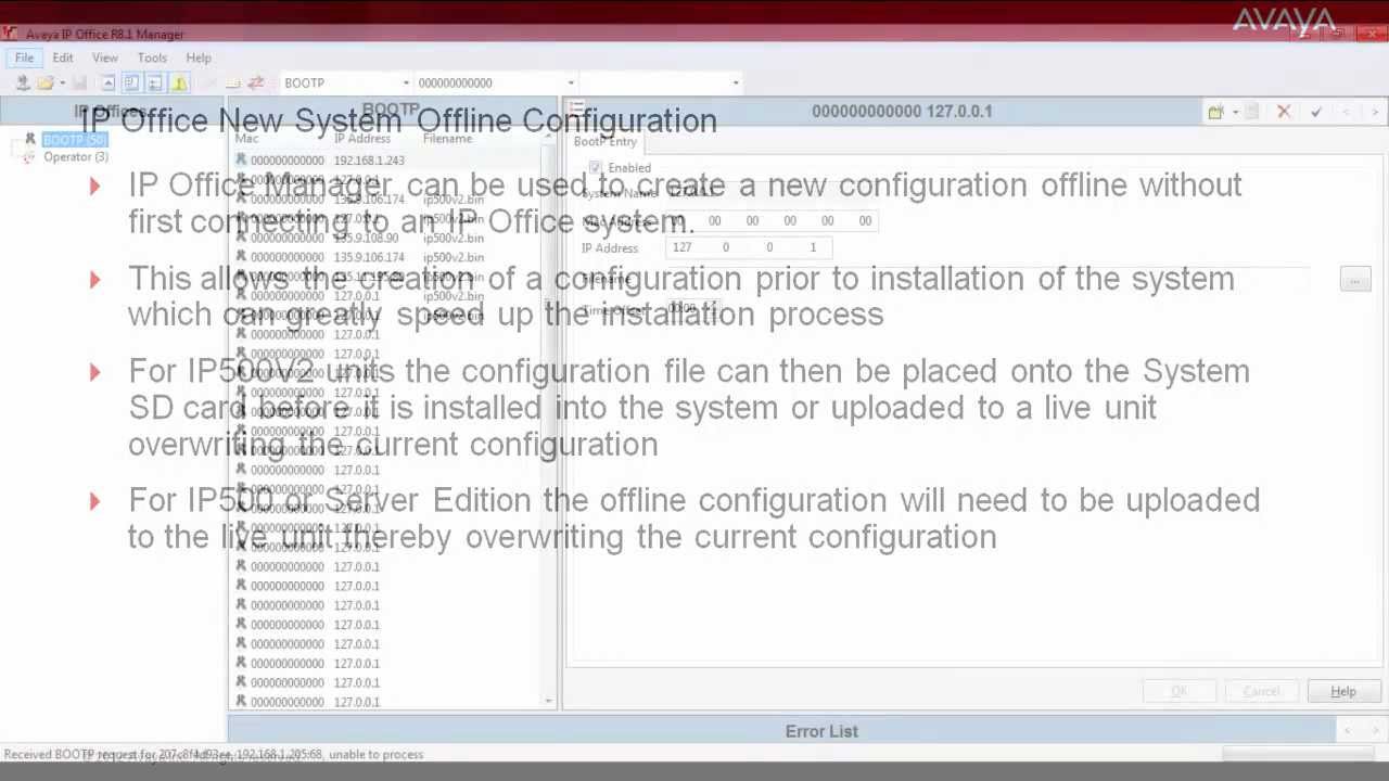 Avaya IP Office New System Offline Configuration