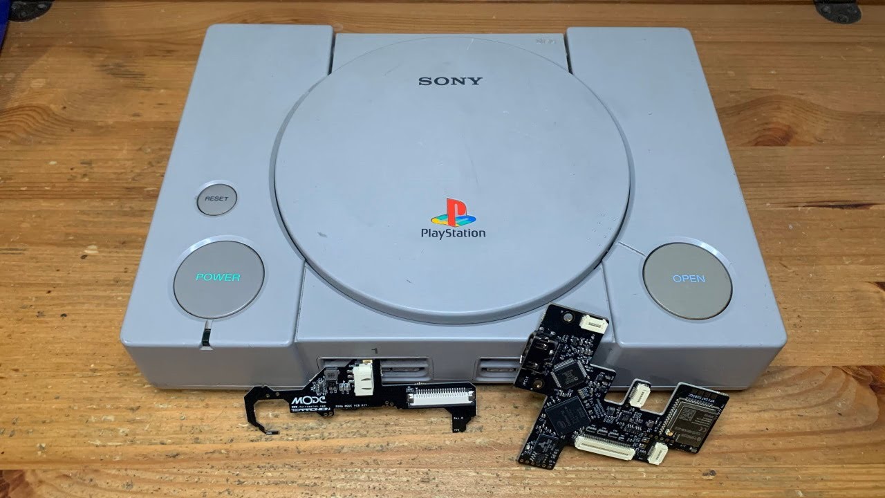 Возрождение PS1! Установка мода PS1Digital HDMI и эмулятора оптического диска MODE