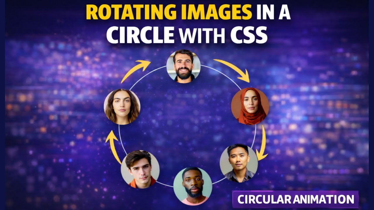 Вращение изображений по кругу на CSS | Circular Animation (No JS)