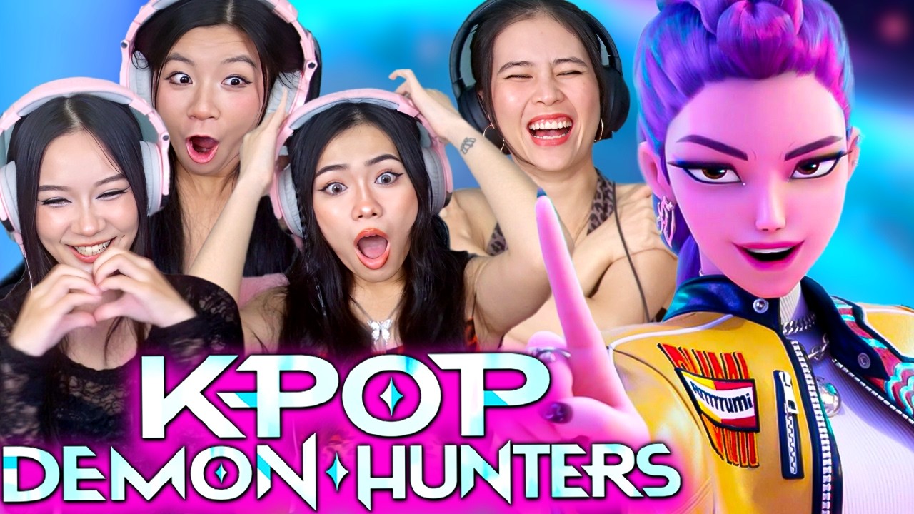 Foreign Girls React | KPop Demon Hunters | First Time Watch