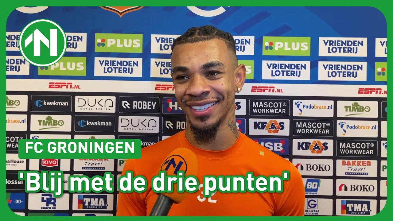 Juninho Bacuna is vandaag de enige vrolijke Groninger in Volendam