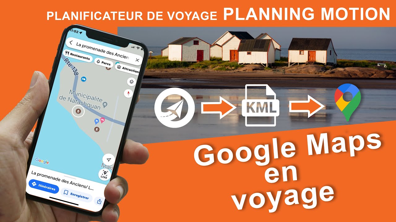 L'utilisation de GOOGLE MAPS en voyage n'a jamais été aussi simple, GRÂCE À PLANNING MOTION !