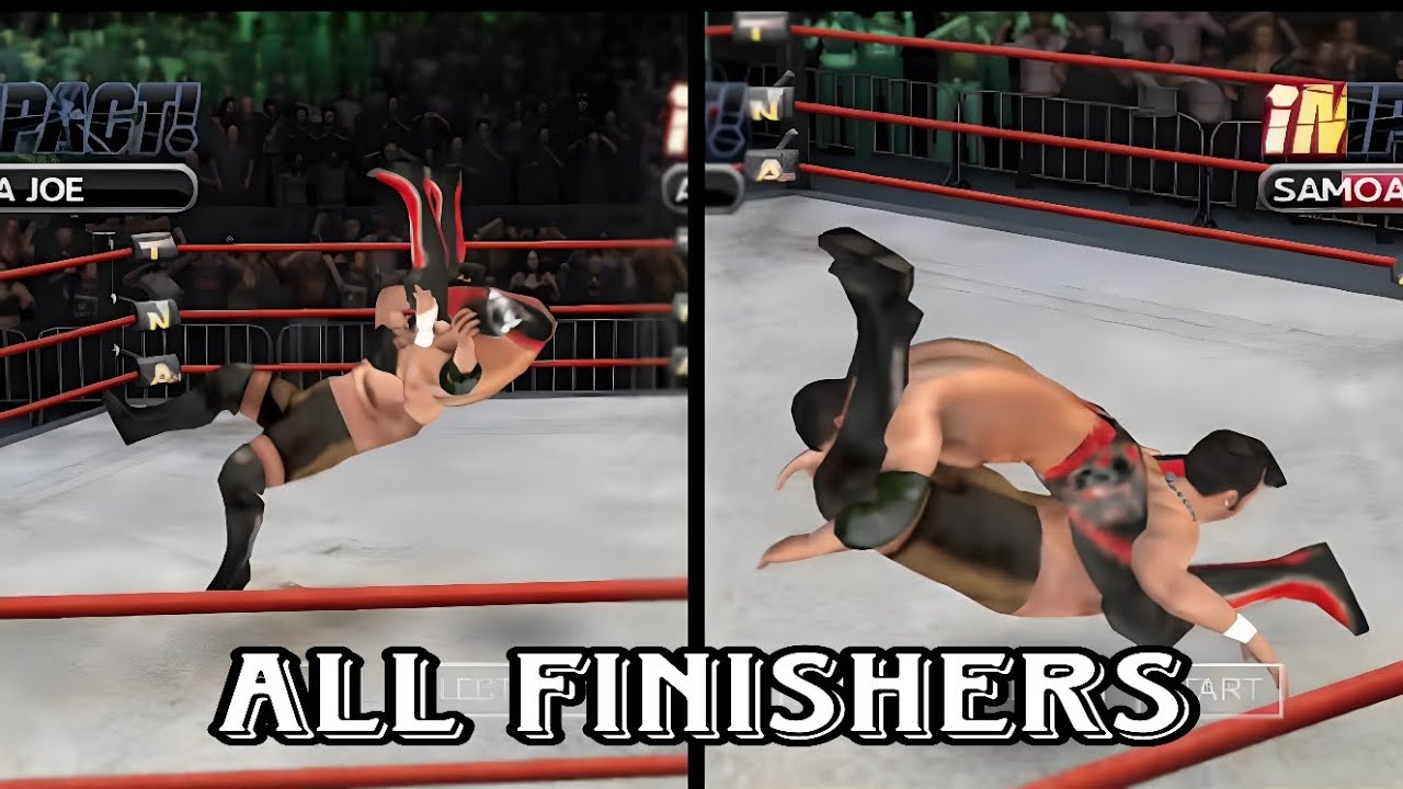 TNA Impact! Cross The Line - All Finishers(PSP/PPSSPP)
