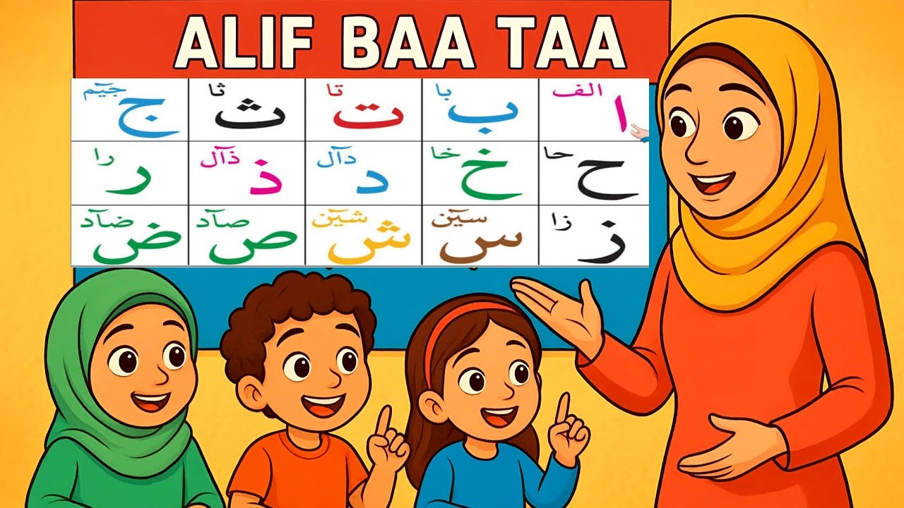 Alif Baa Taa Learning for Kids | Arabic Alphabet Baby Cartoon