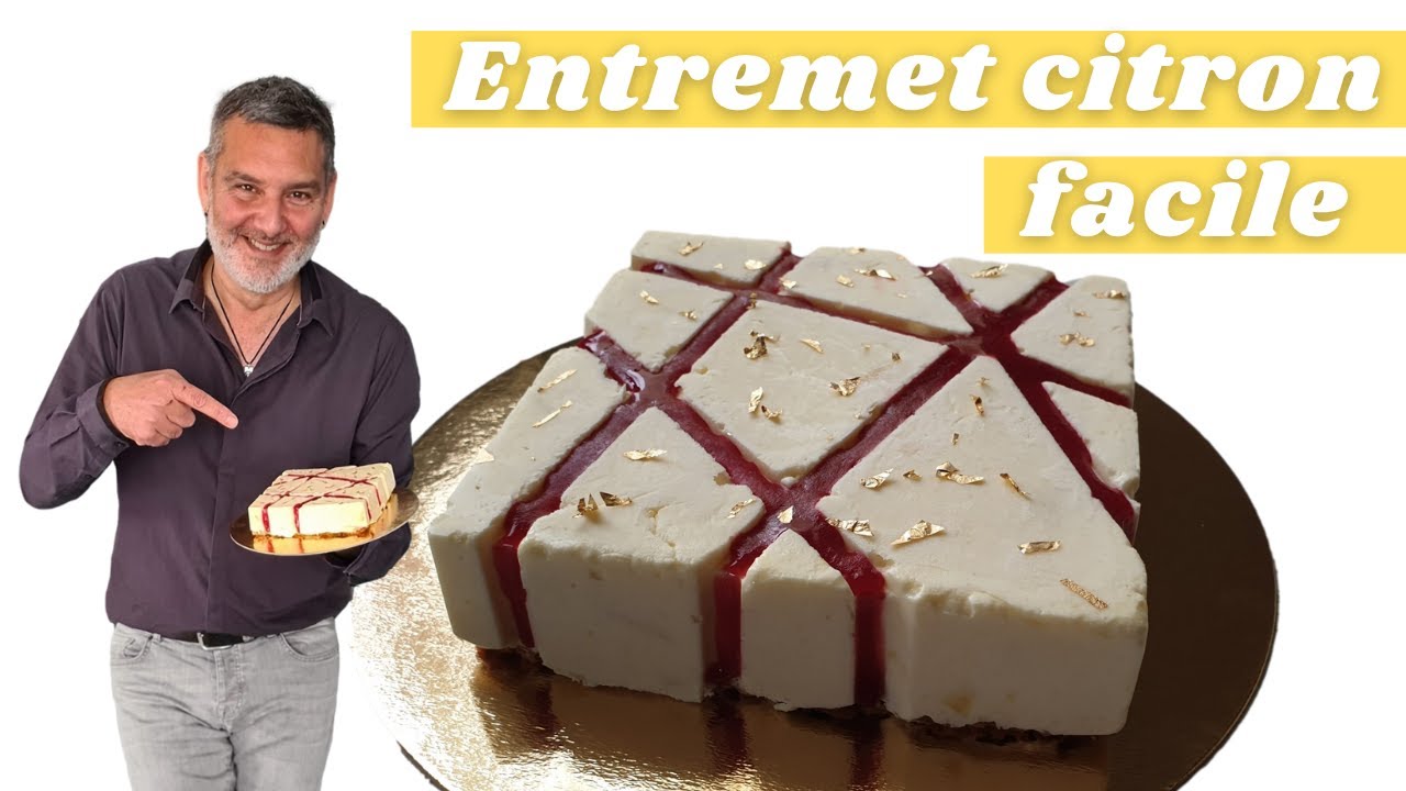 Recette gâteau : Entremet citron framboises facile  🍋  🍋  🍋 ASMR