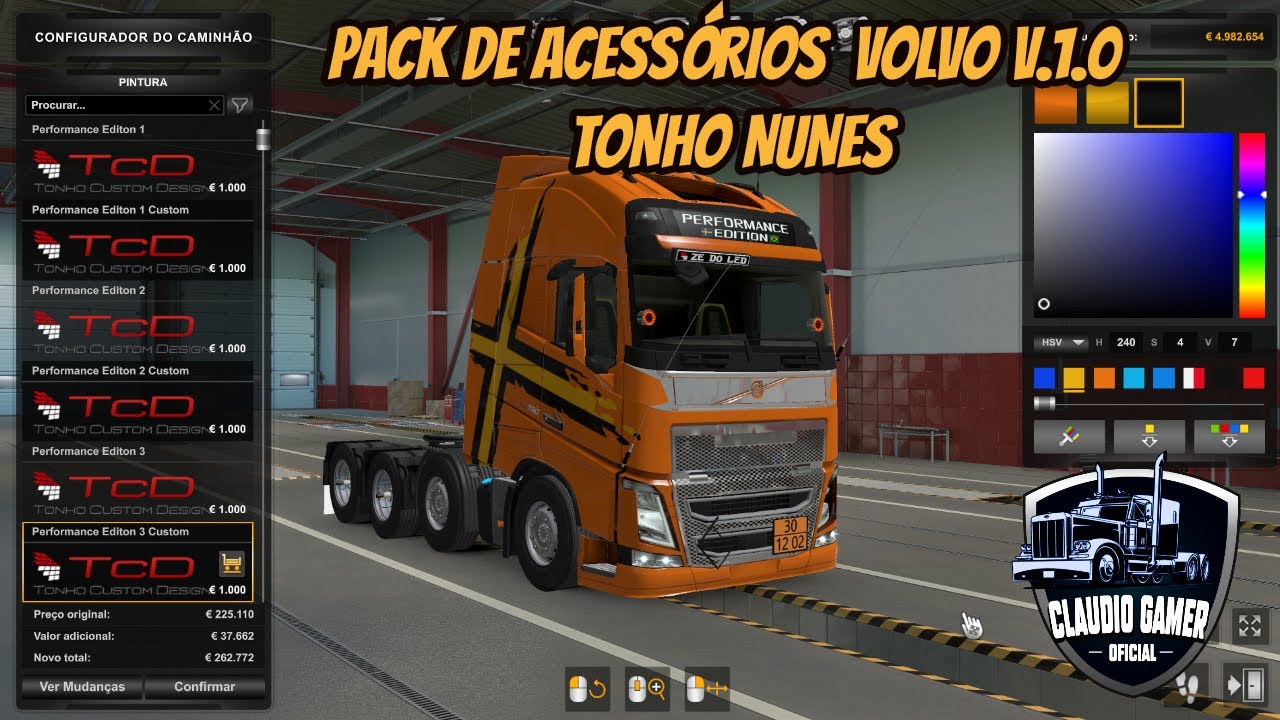 Download Mod Pack de Acess&oacute;rios Volvo v.1.0 By:Tonho Nunes (ETS2 1.43)