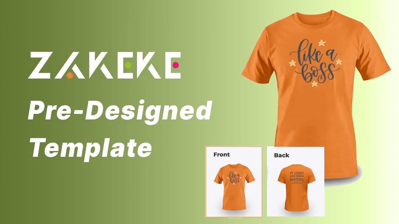 Zakeke Tutorials - How to make Pre-Designed Template / Editable Text Only