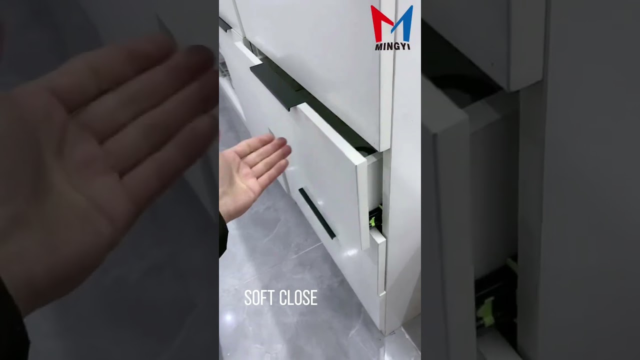 Soft close drawer slides VS Normal drawer slides | Cabinet hardware #shorts