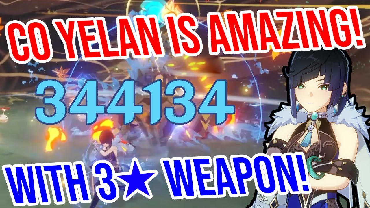 C0 Yelan — МЕТА-ОПРЕДЕЛЯЮЩИЙ! 3★ Демонстрация оружия! Genshin Impact